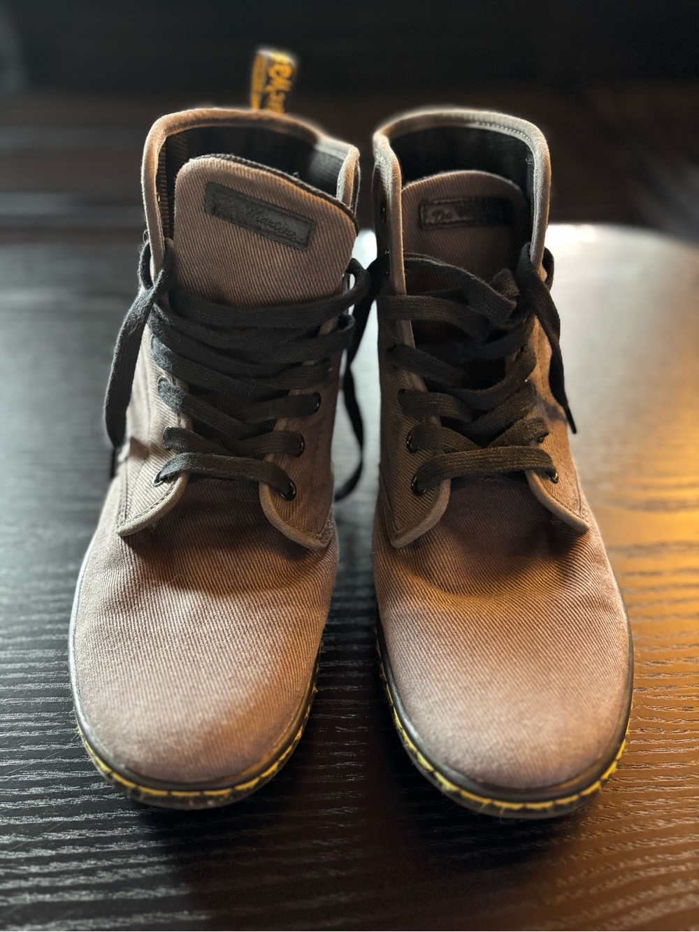 Dr. Marten Shoreditch High-Top Canvas Shoes in Grey